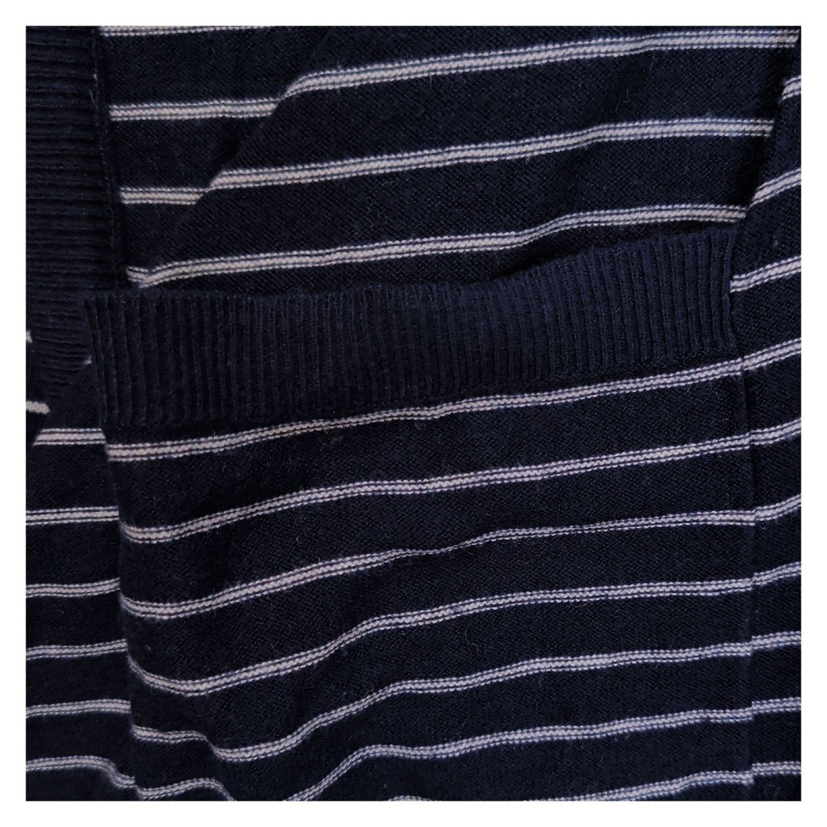 Eddie Bauer Women's Jumper M Navy Striped Cotton Blend – product photo 6 | RewearableUK