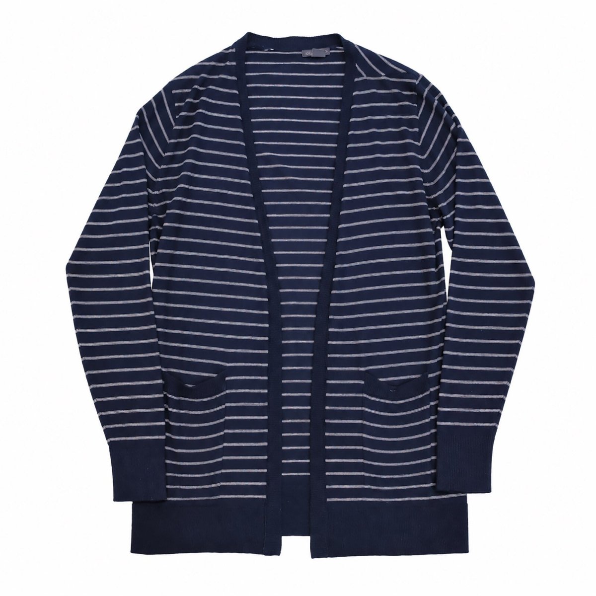 Eddie Bauer Women's Jumper M Navy Striped Cotton Blend – product photo 1 | RewearableUK