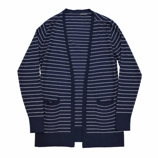 Eddie Bauer Women's Jumper M Navy Striped Cotton Blend – product photo 1 | RewearableUK