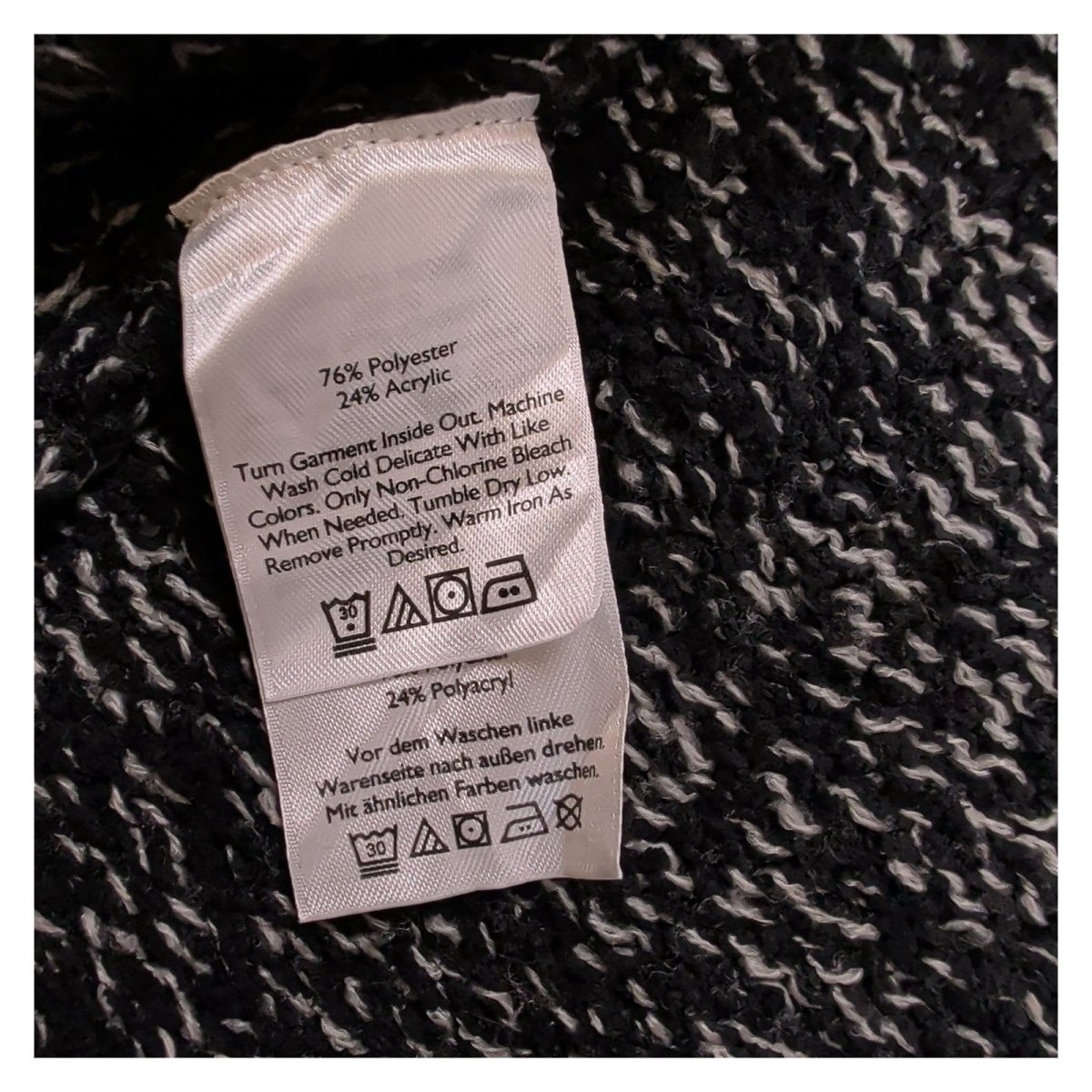 Eddie Bauer Women's Jumper Medium Black White Marled Polyester Acrylic – product photo 5 | RewearableUK