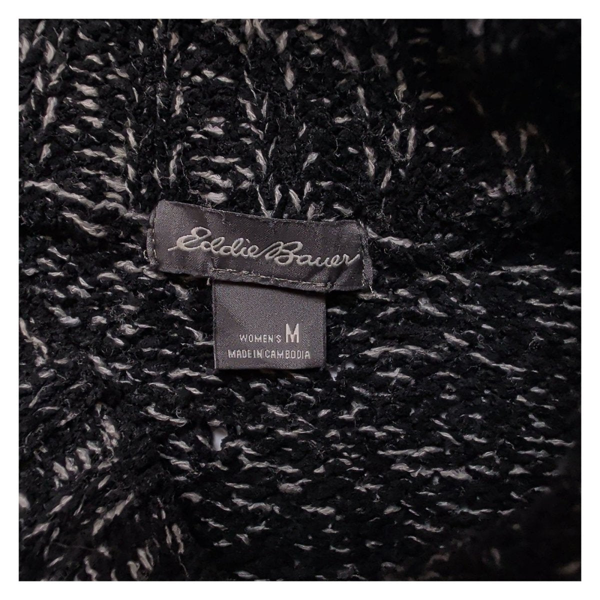 Eddie Bauer Women's Jumper Medium Black White Marled Polyester Acrylic – product photo 4 | RewearableUK