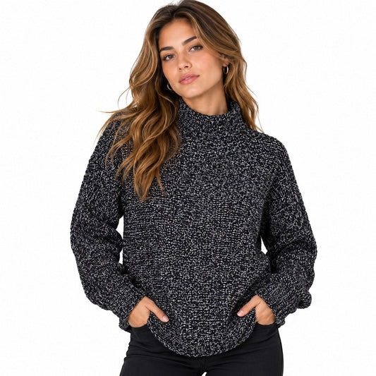 Eddie Bauer Women's Marled Jumper M Black & White – Jumper product photo 1 | RewearableUK