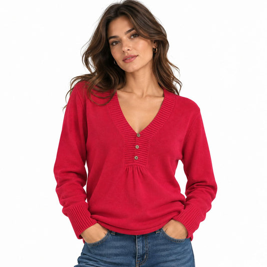 Eddie Bauer Women's V-Neck Jumper M Pink – jumper product photo 1 | RewearableUK