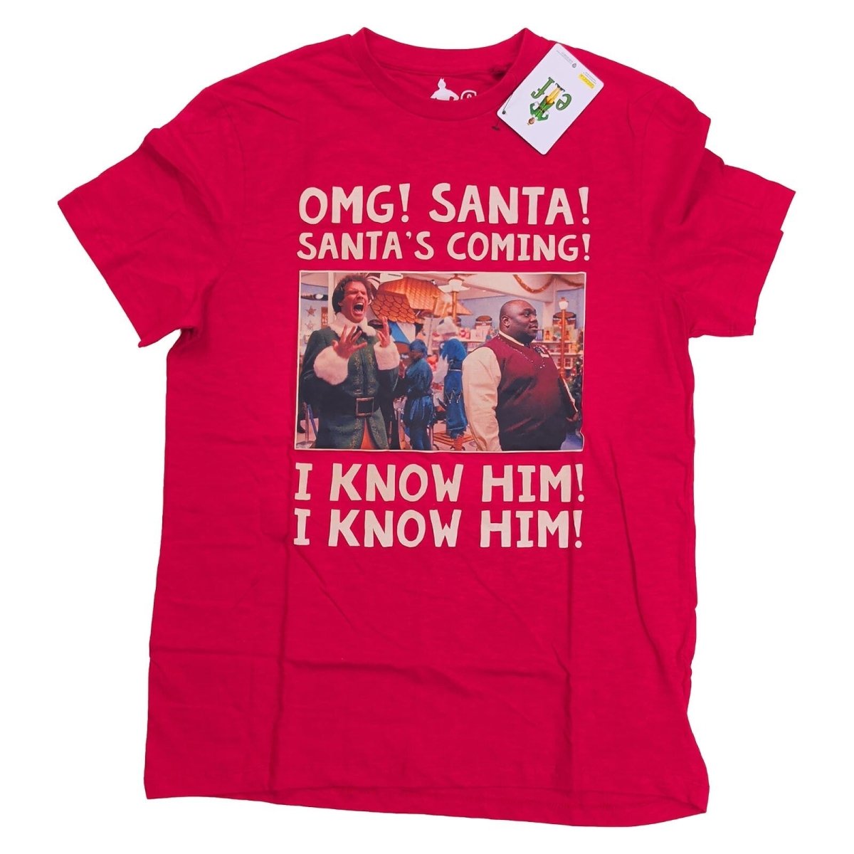 Elf Unisex Adults T-Shirt M Red Santa Graphic – product photo 1 | RewearableUK