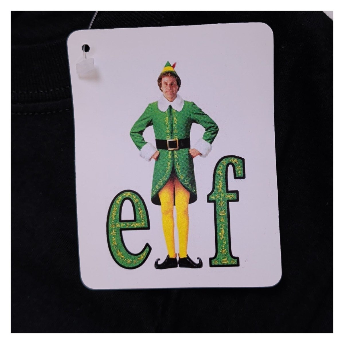 Elf Unisex Adults T-Shirt Small Black Santa's Coming Graphic 100% Cotton – product photo 4 | RewearableUK