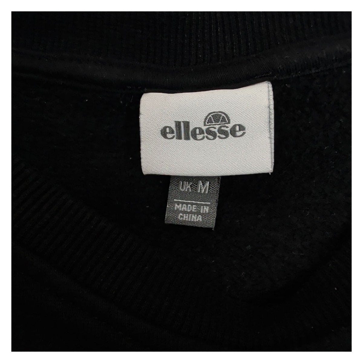 ellesse Women's Sweatshirt UK M Black Logo Cotton Polyester – product photo 5 | RewearableUK