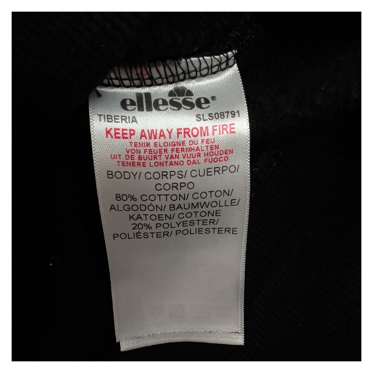ellesse Women's Sweatshirt UK M Black Logo Cotton Polyester – product photo 6 | RewearableUK