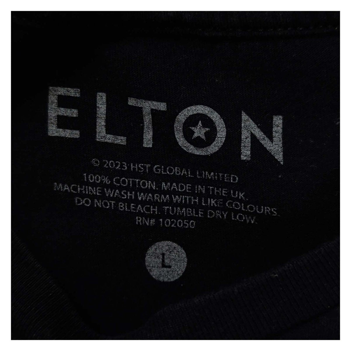 Elton John Farewell Yellow Brick Road 2023 Tour T-Shirt L Black – Music T-Shirt product photo 5 | RewearableUK