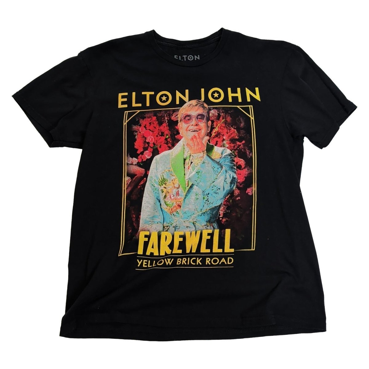 Elton John Farewell Yellow Brick Road 2023 Tour T-Shirt L Black – Music T-Shirt product photo 1 | RewearableUK