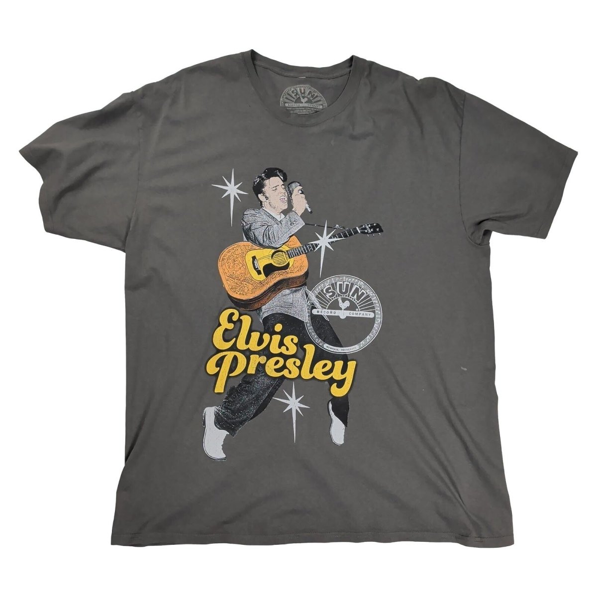 Elvis Presley Sun Records Men's XL Dark Grey Official Music Graphic T-Shirt – product photo 1 | RewearableUK