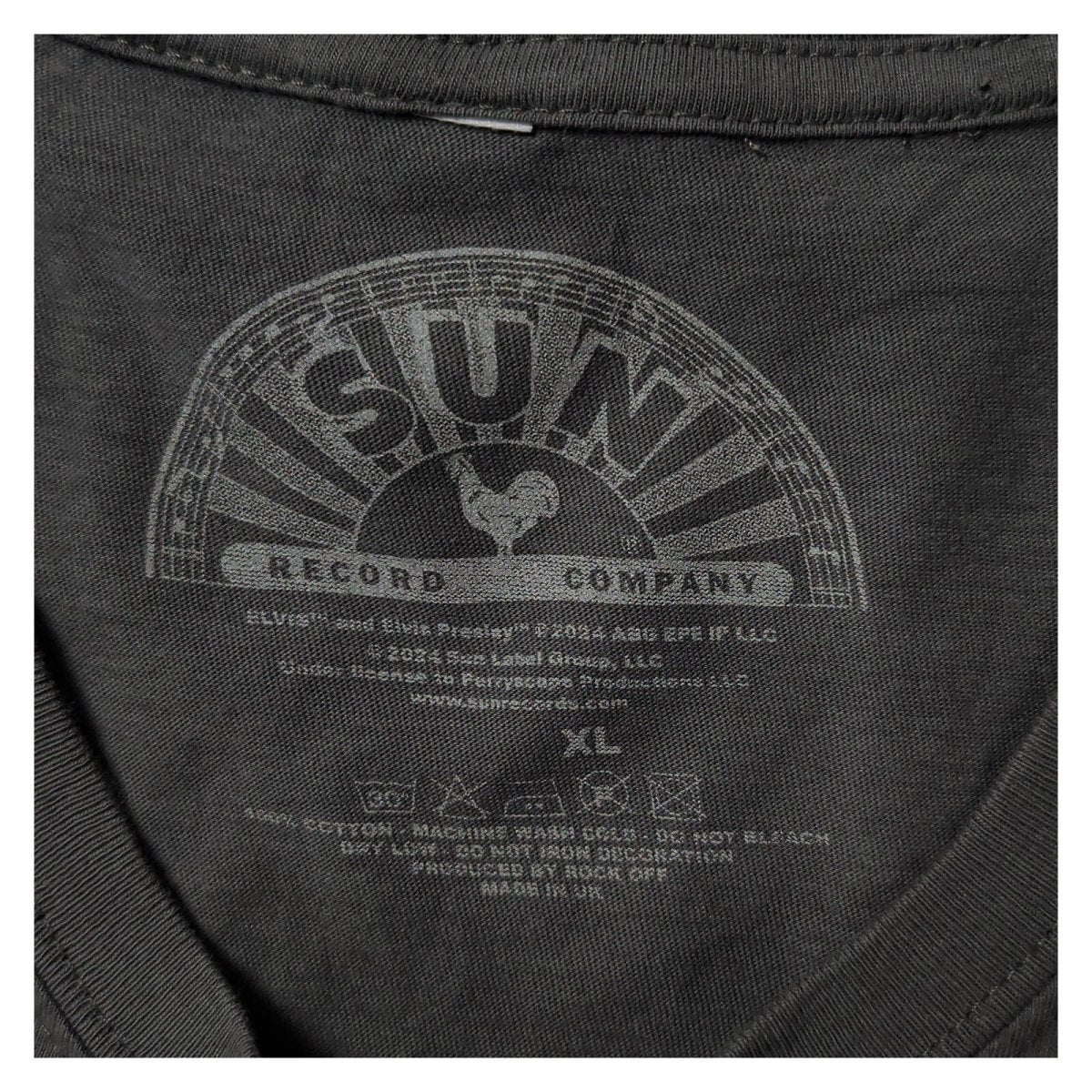 Elvis Presley Sun Records Men's XL Dark Grey Official Music Graphic T-Shirt – product photo 3 | RewearableUK