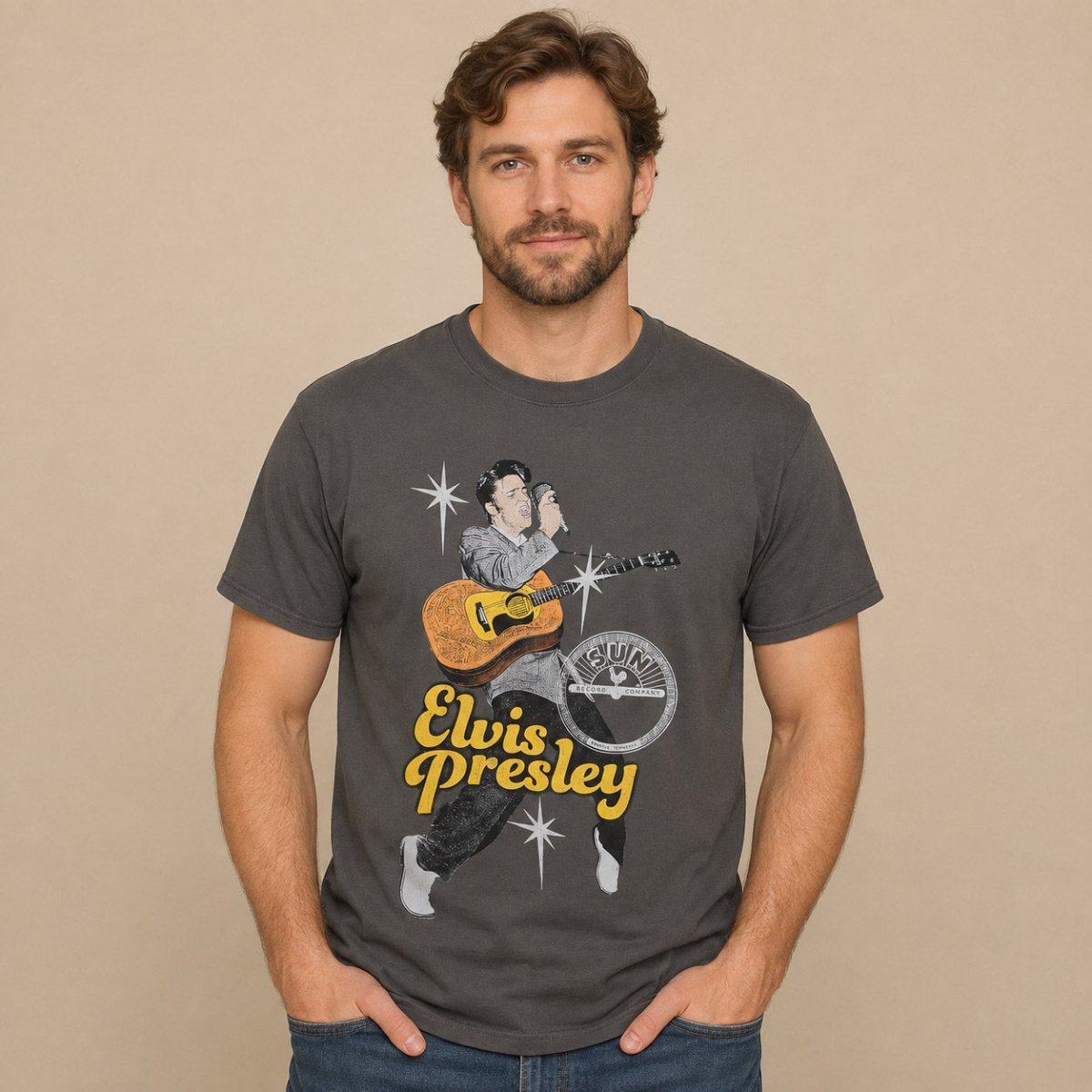 Elvis Presley Sun Records T-Shirt XL Dark Grey – product photo 1 | RewearableUK