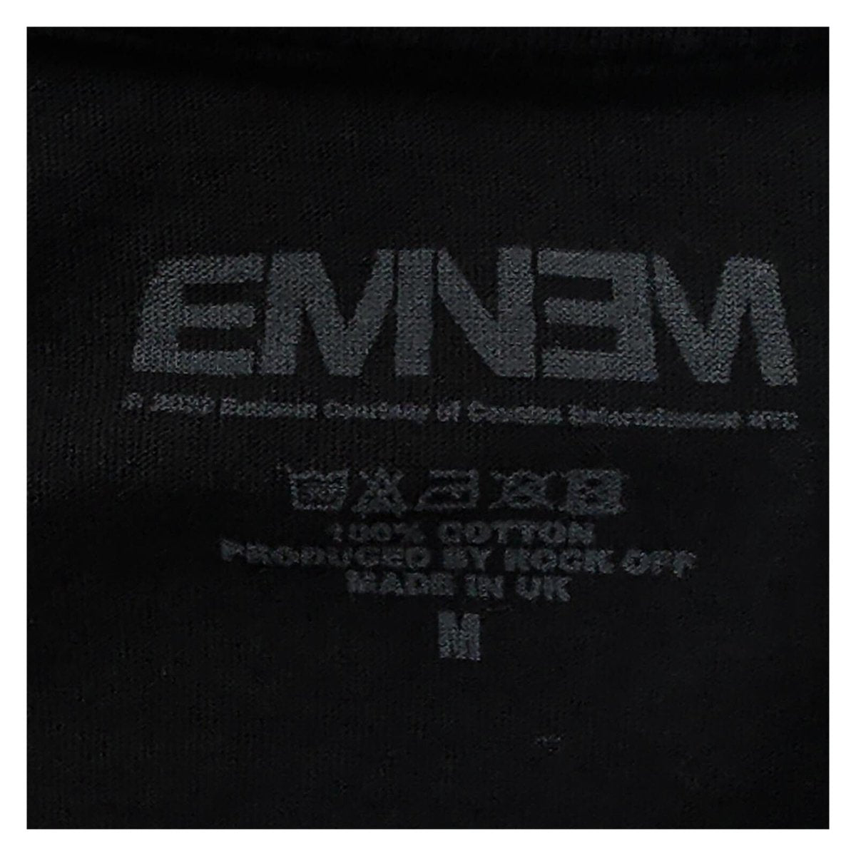 Eminem men's T-shirt in size M. Designed in black with a large Slim Shady Detroi – product photo 3 | RewearableUK