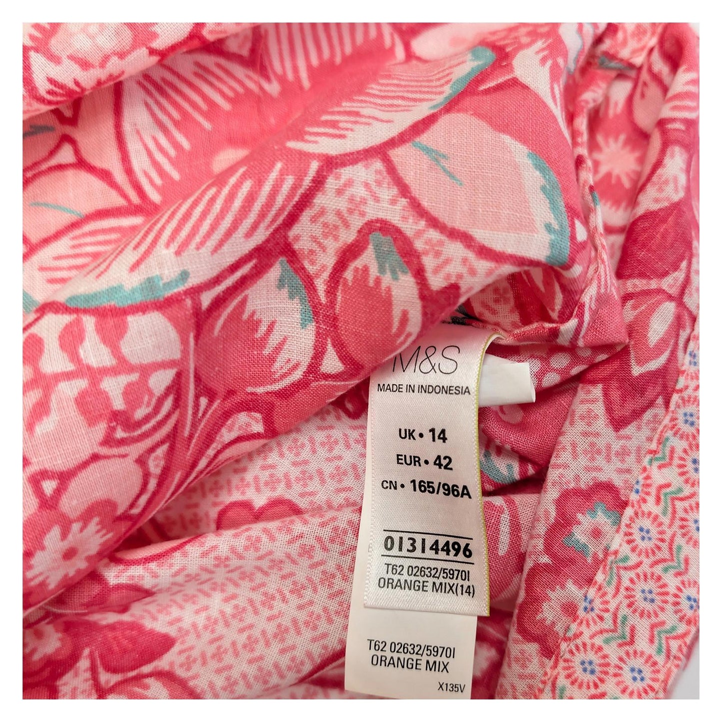 er Una Linen Blend Top Size UK 14 Pink Floral Embroidered 3/4 Sleeve Blouse by Per Una – | RewearableUK