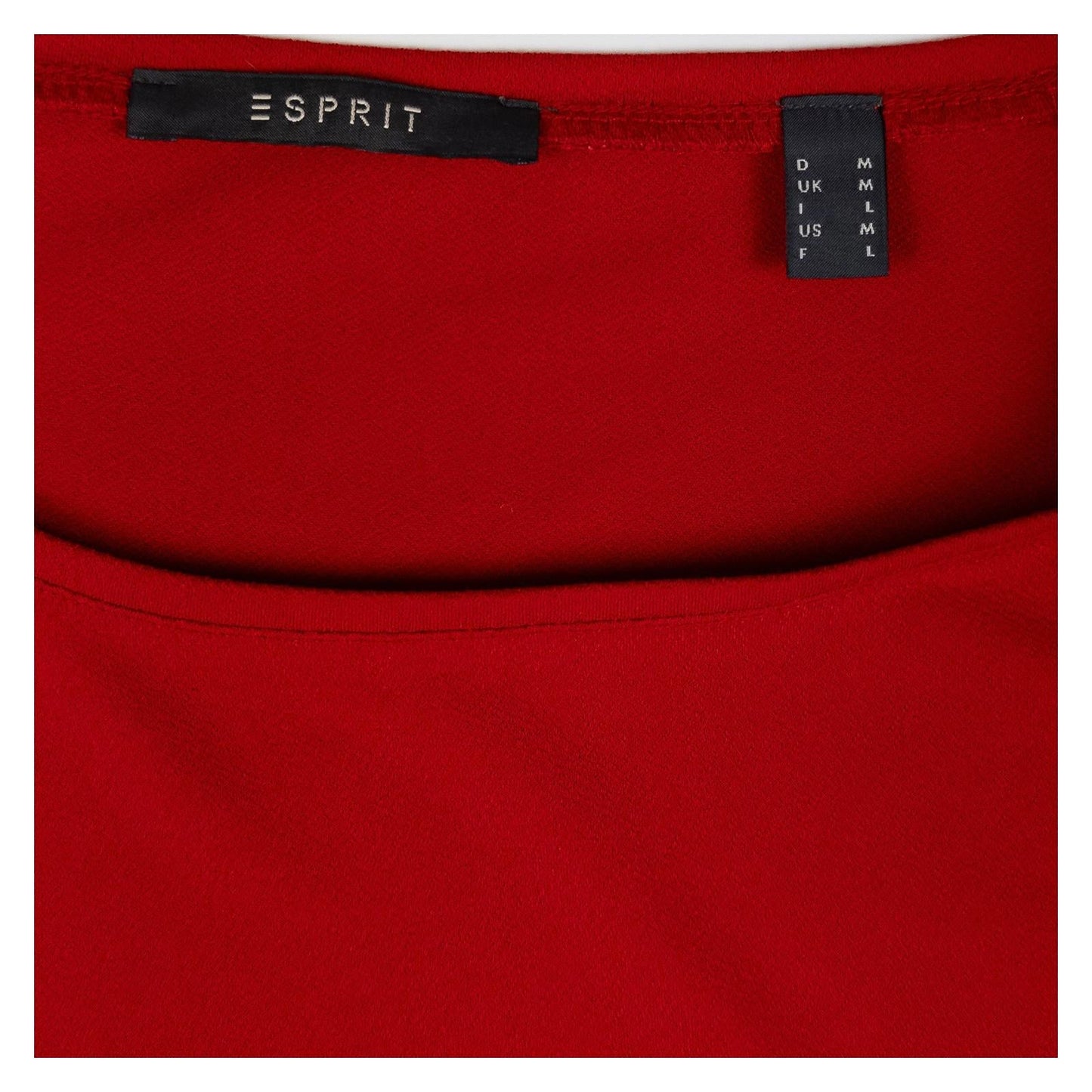 Esprit Woman Red Cold Shoulder Top Size M Ruffle Sleeve Stretch Party Blouse by Esprit – | RewearableUK