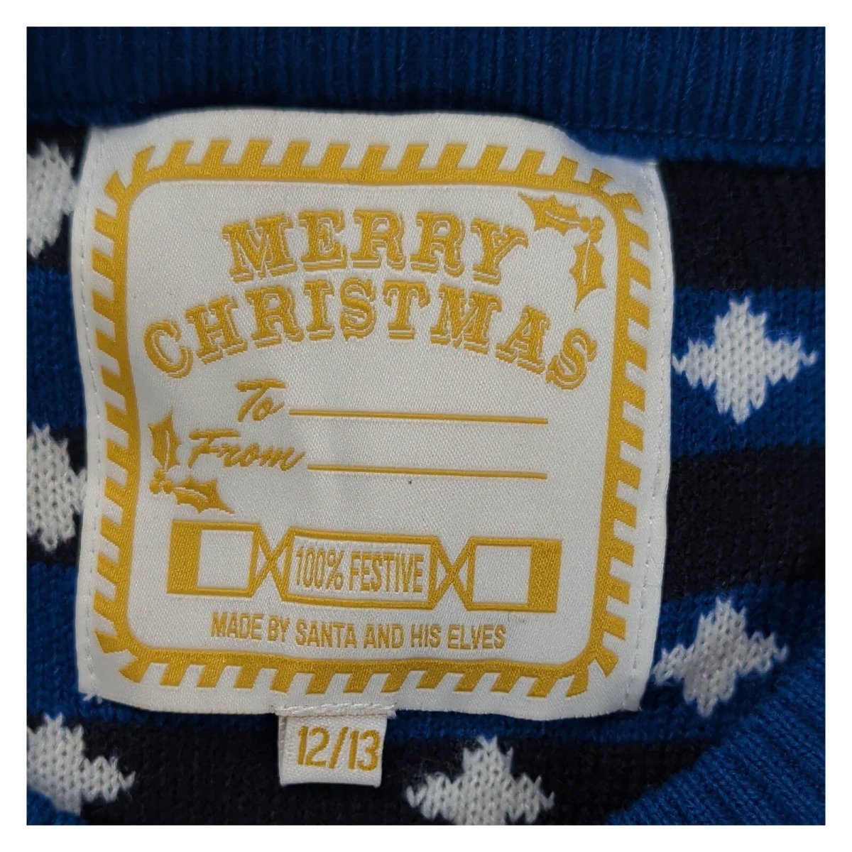 Everton FC Boys Christmas Jumper Age 12-13 Blue Fair Isle Football Knit – Christmas Jumper product photo 4 | RewearableUK