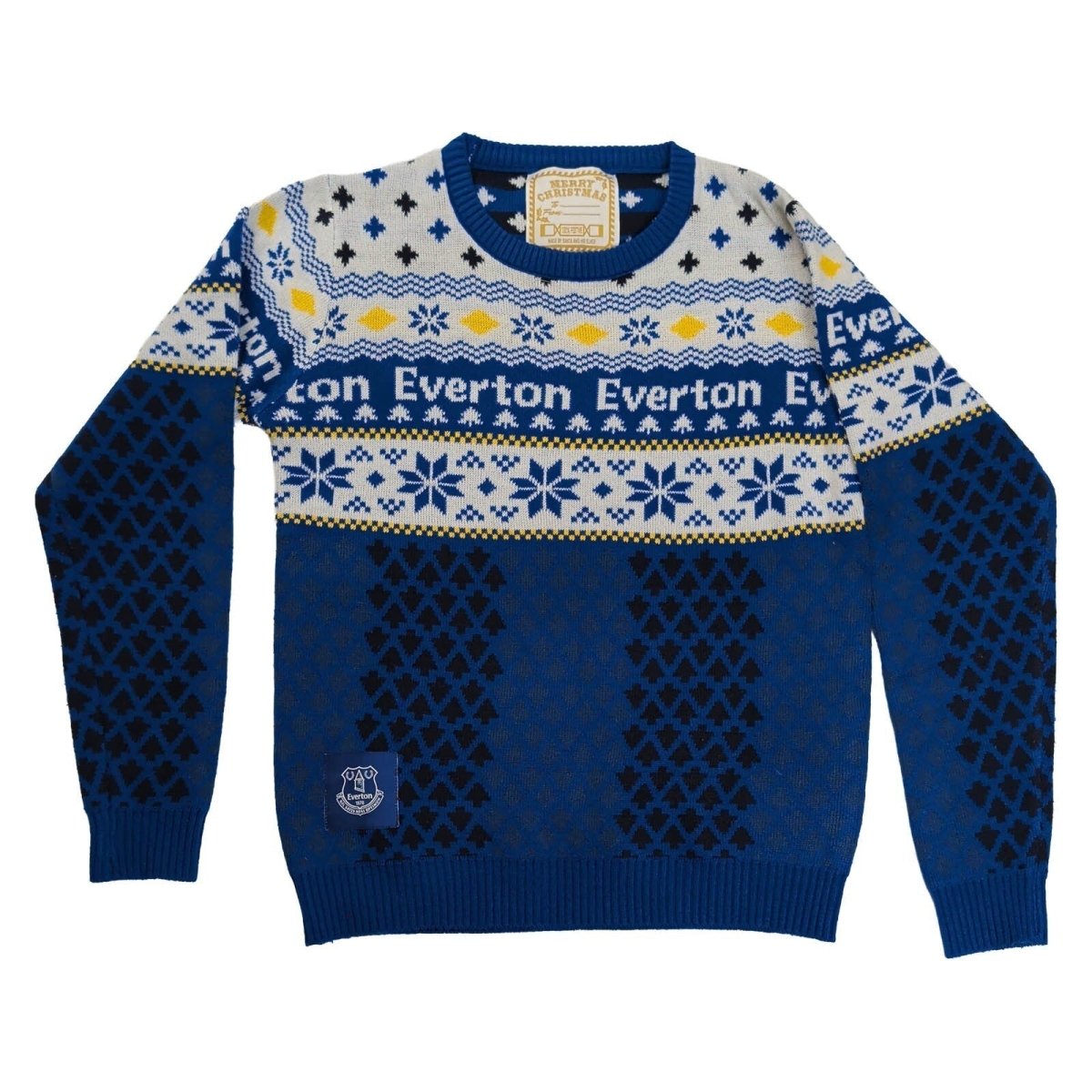 Everton FC Boys Christmas Jumper Age 12-13 Blue Fair Isle Football Knit – Christmas Jumper product photo 1 | RewearableUK
