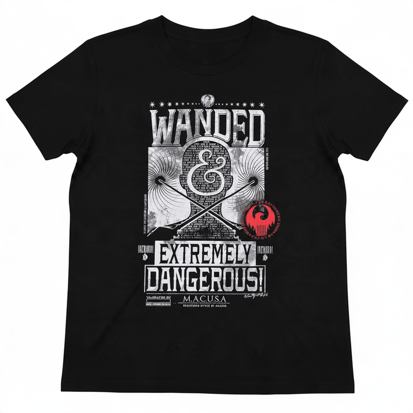 Fantastic Beasts MACUSA Wanted Unisex Black Graphic T-Shirt L New with Tags – product photo 3 | RewearableUK