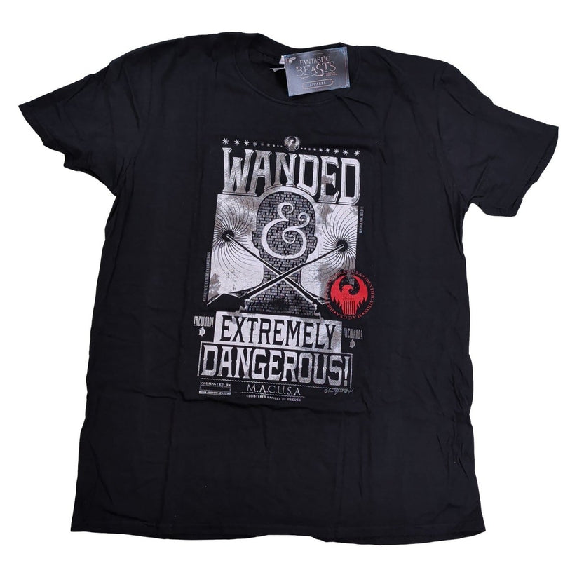 Fantastic Beasts MACUSA Wanted Unisex Black Graphic T-Shirt L New with Tags – product photo 4 | RewearableUK