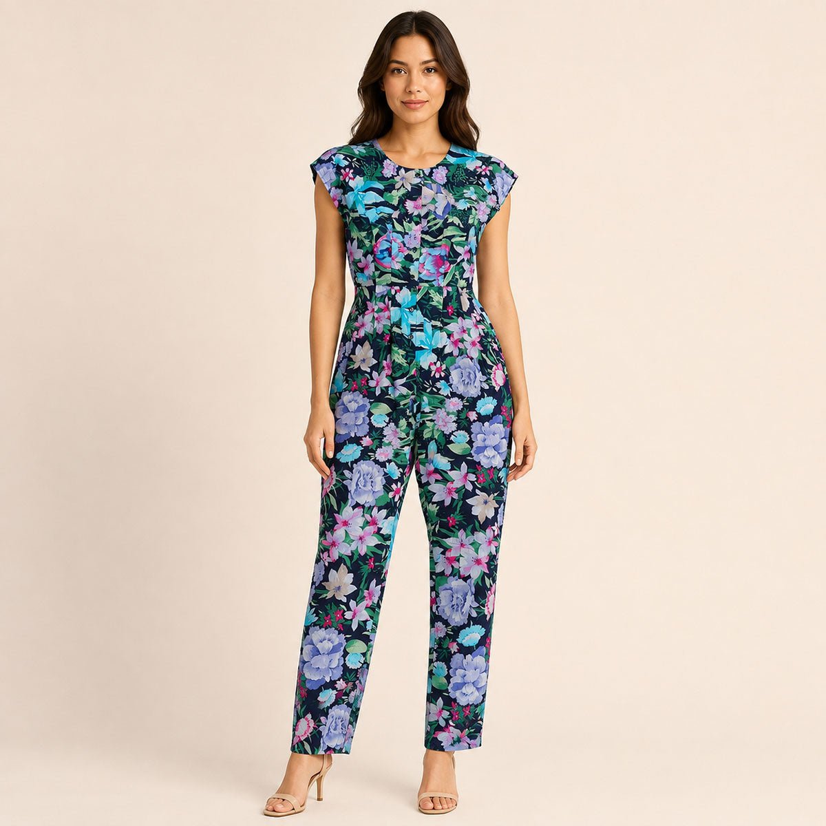 Fashion Circle Vintage Floral Jumpsuit S/M M/L Cotton NWT – Jumpsuit product photo 1 | RewearableUK