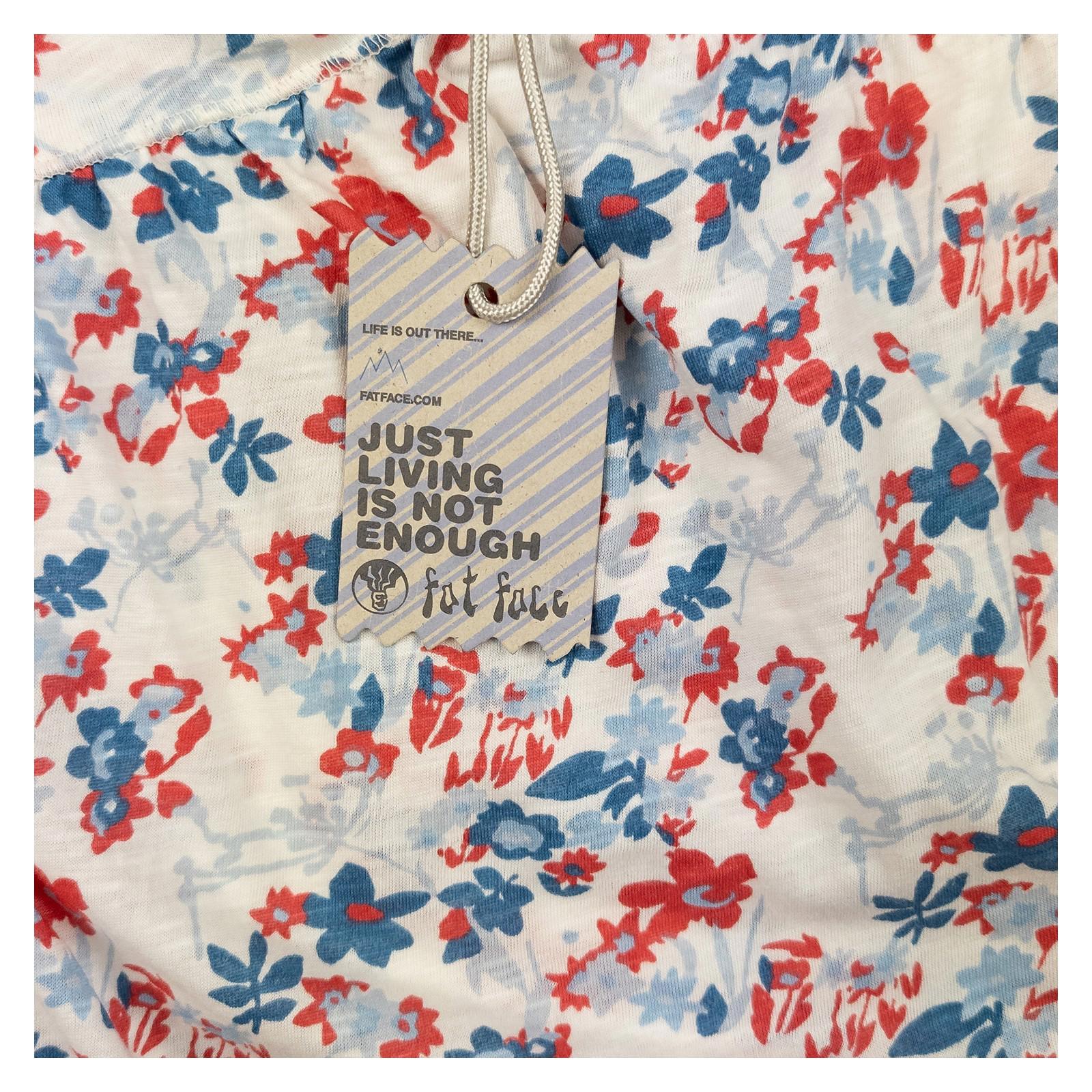 Fat Face Woman White Floral Tunic Dress Size UK 10 Cotton BNWT Summer Beach by Fat Face – | RewearableUK