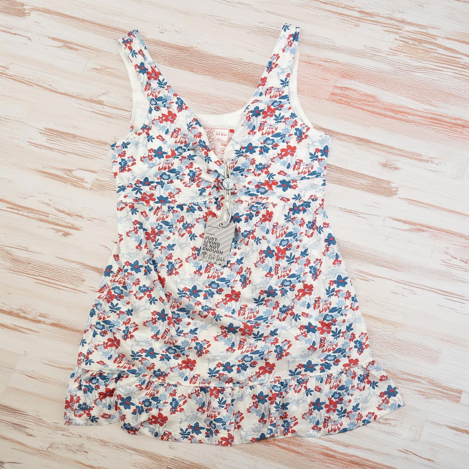 Fat Face Woman White Floral Tunic Dress Size UK 10 Cotton BNWT Summer Beach by Fat Face – | RewearableUK