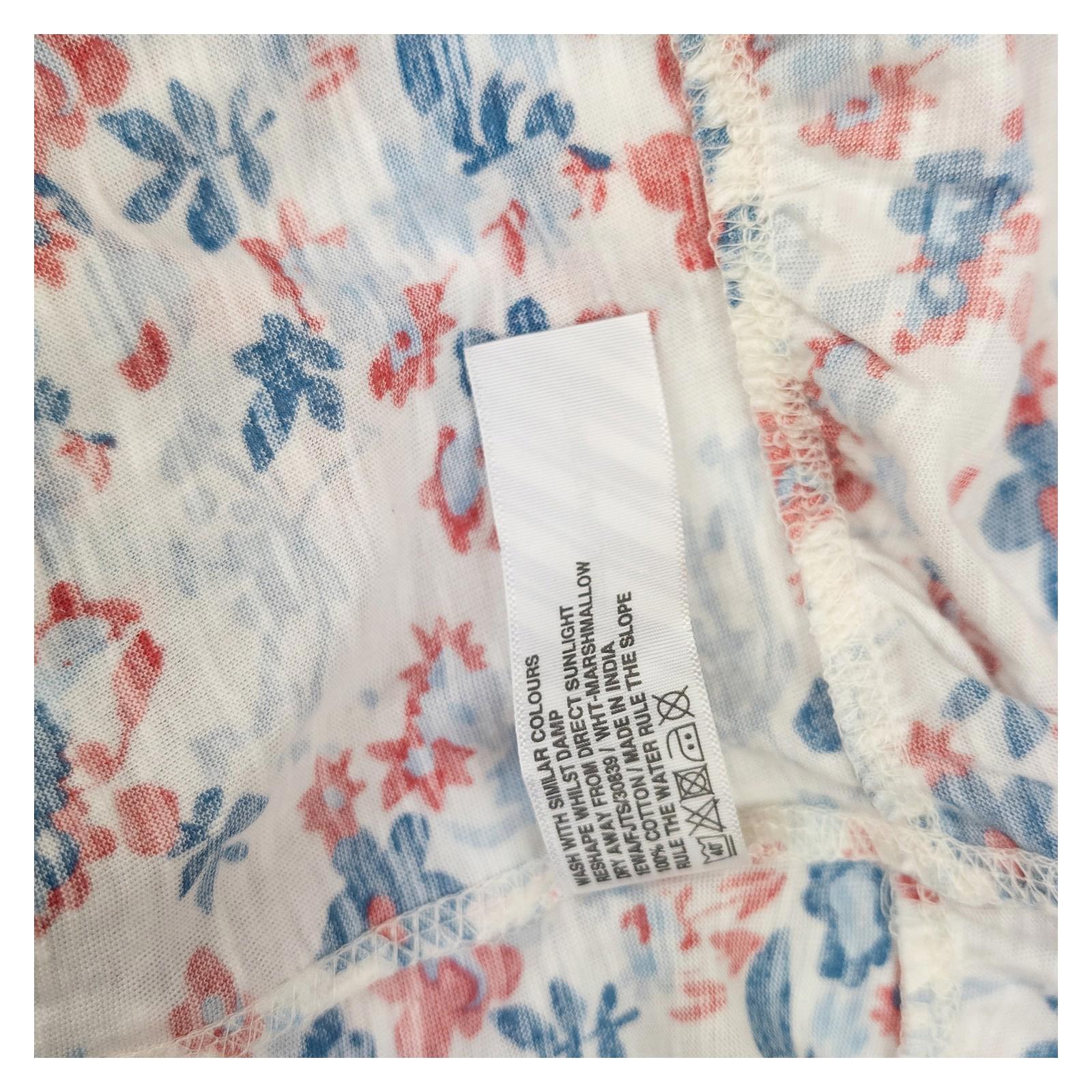 Fat Face Woman White Floral Tunic Dress Size UK 10 Cotton BNWT Summer Beach by Fat Face – | RewearableUK