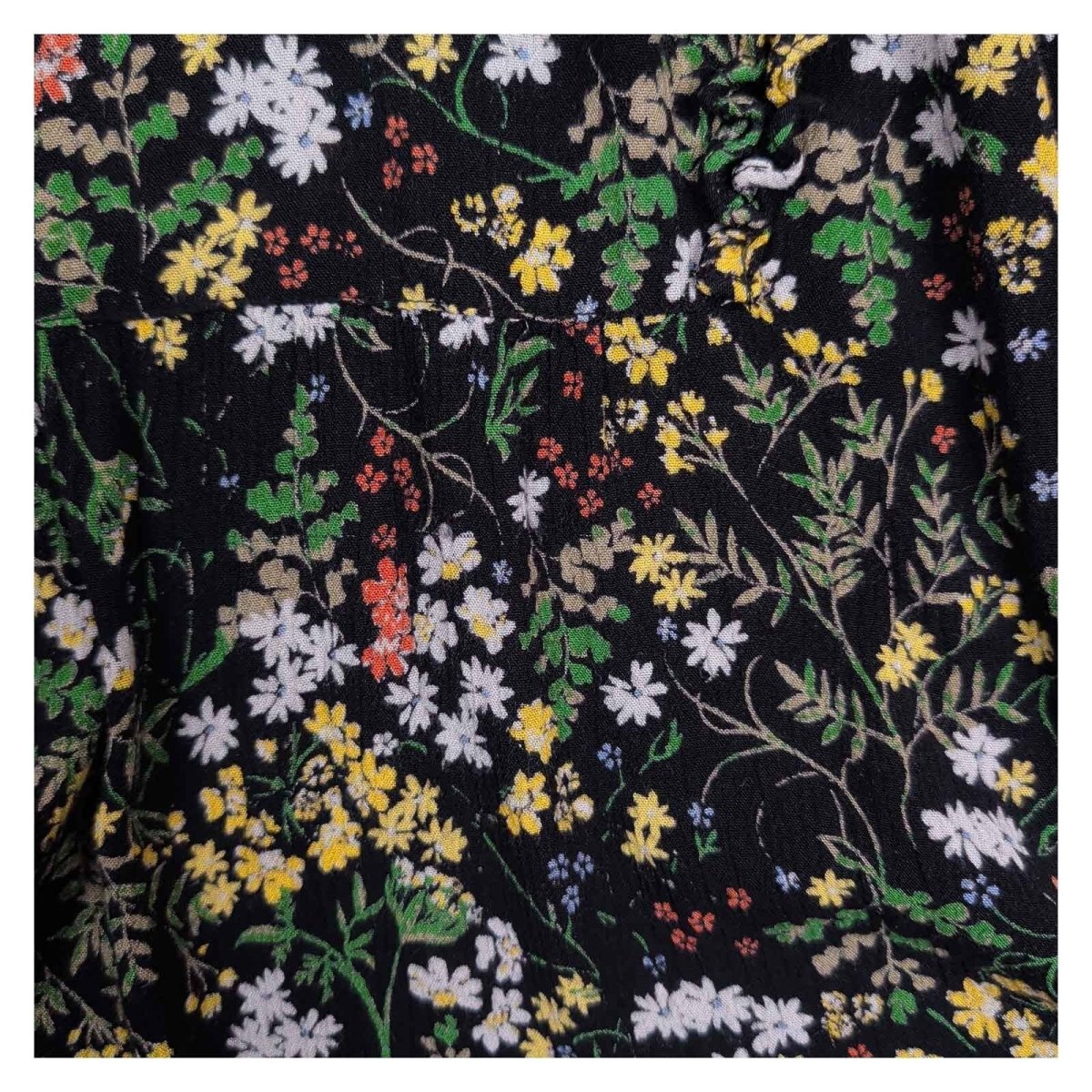 Fat Face Women's Black Floral Cold Shoulder Blouse UK 16 Frill Lace Trim – product photo 3 | RewearableUK