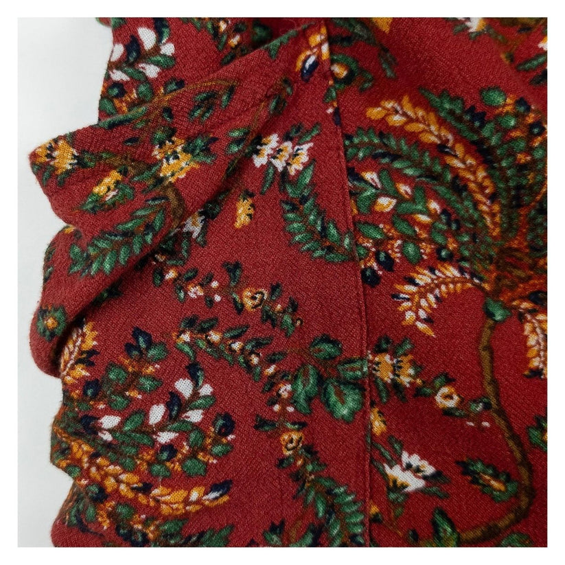 FatFace Top UK 12 Red Floral Print 100% Viscose Sleeveless Tunic Blouse by Fat Face – | RewearableUK
