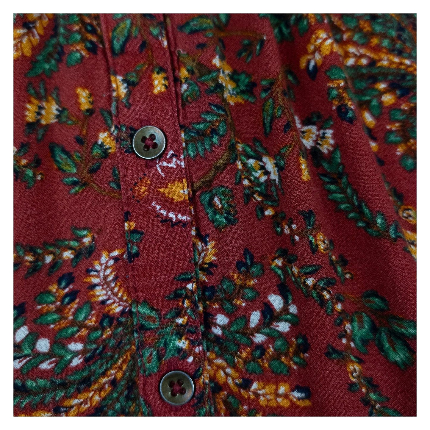 FatFace Top UK 12 Red Floral Print 100% Viscose Sleeveless Tunic Blouse by Fat Face – | RewearableUK