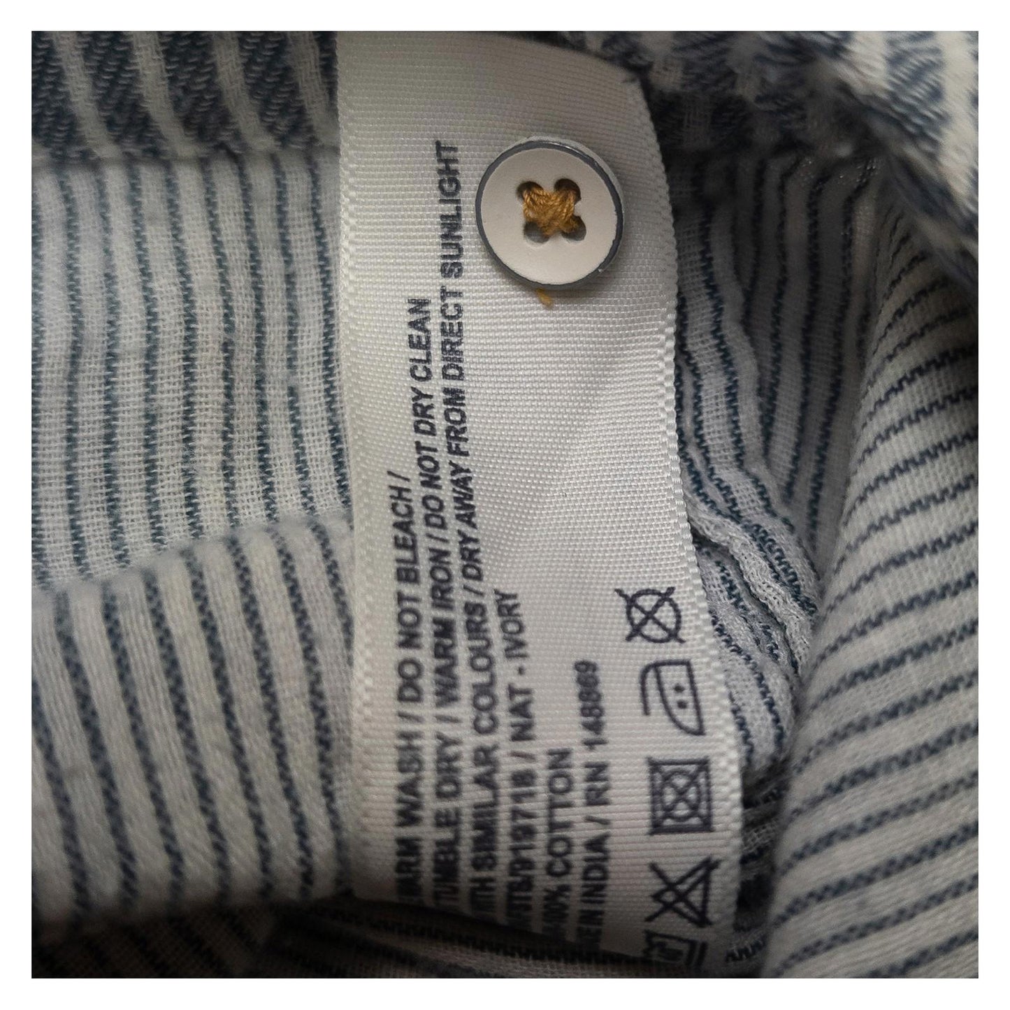 FatFace Tunic Top UK 8 Blue White Stripe 100% Cotton Pockets Tie Belt by Fat Face – | RewearableUK