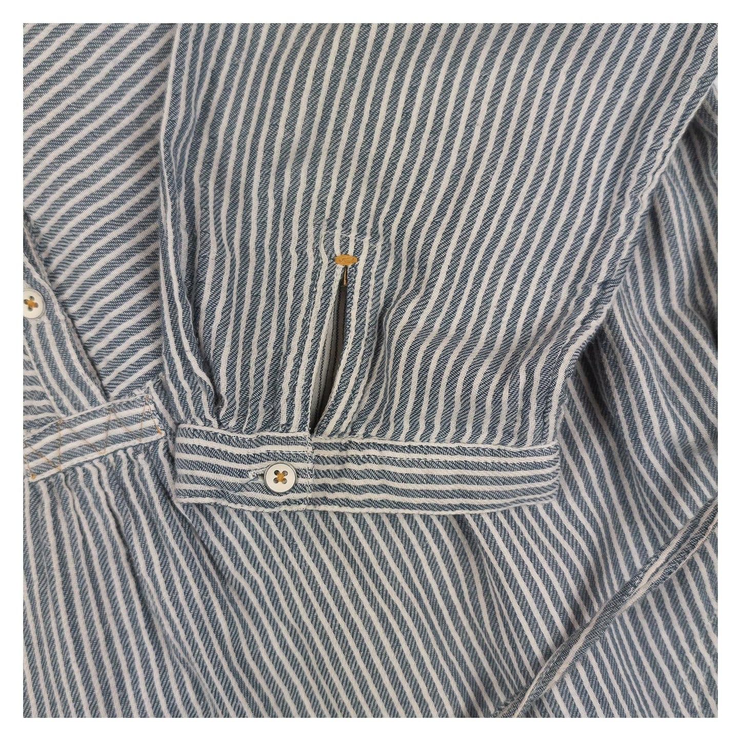 FatFace Tunic Top UK 8 Blue White Stripe 100% Cotton Pockets Tie Belt by Fat Face – | RewearableUK