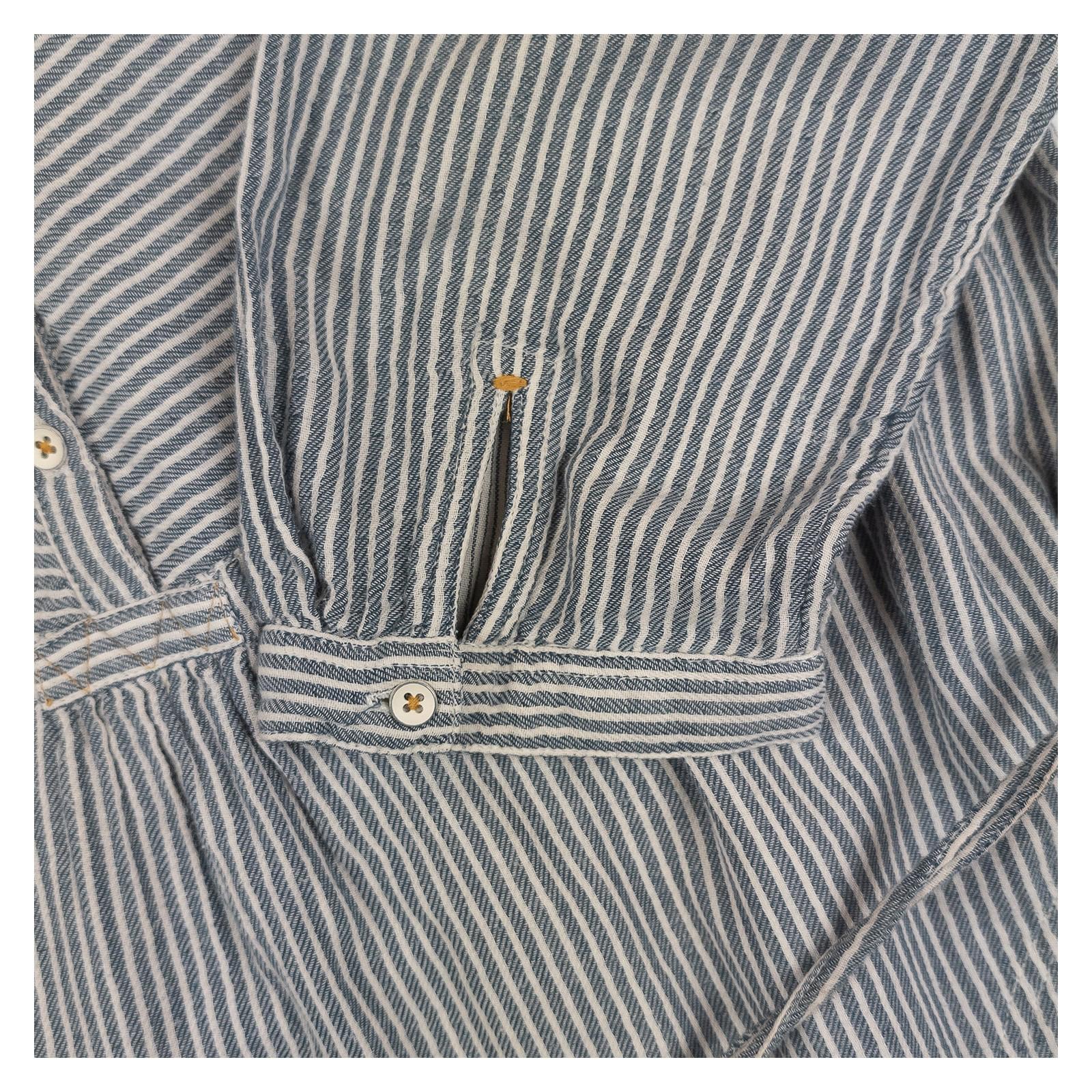 FatFace Tunic Top UK 8 Blue White Stripe 100% Cotton Pockets Tie Belt by Fat Face – | RewearableUK