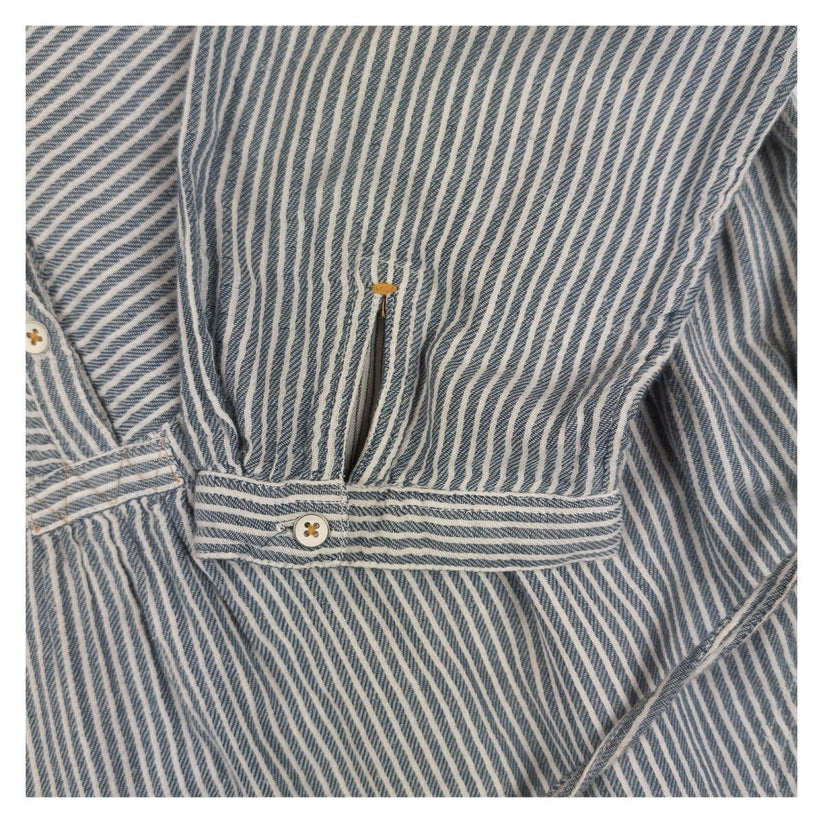 FatFace Tunic Top UK 8 Blue White Stripe 100% Cotton Pockets Tie Belt by Fat Face – | RewearableUK