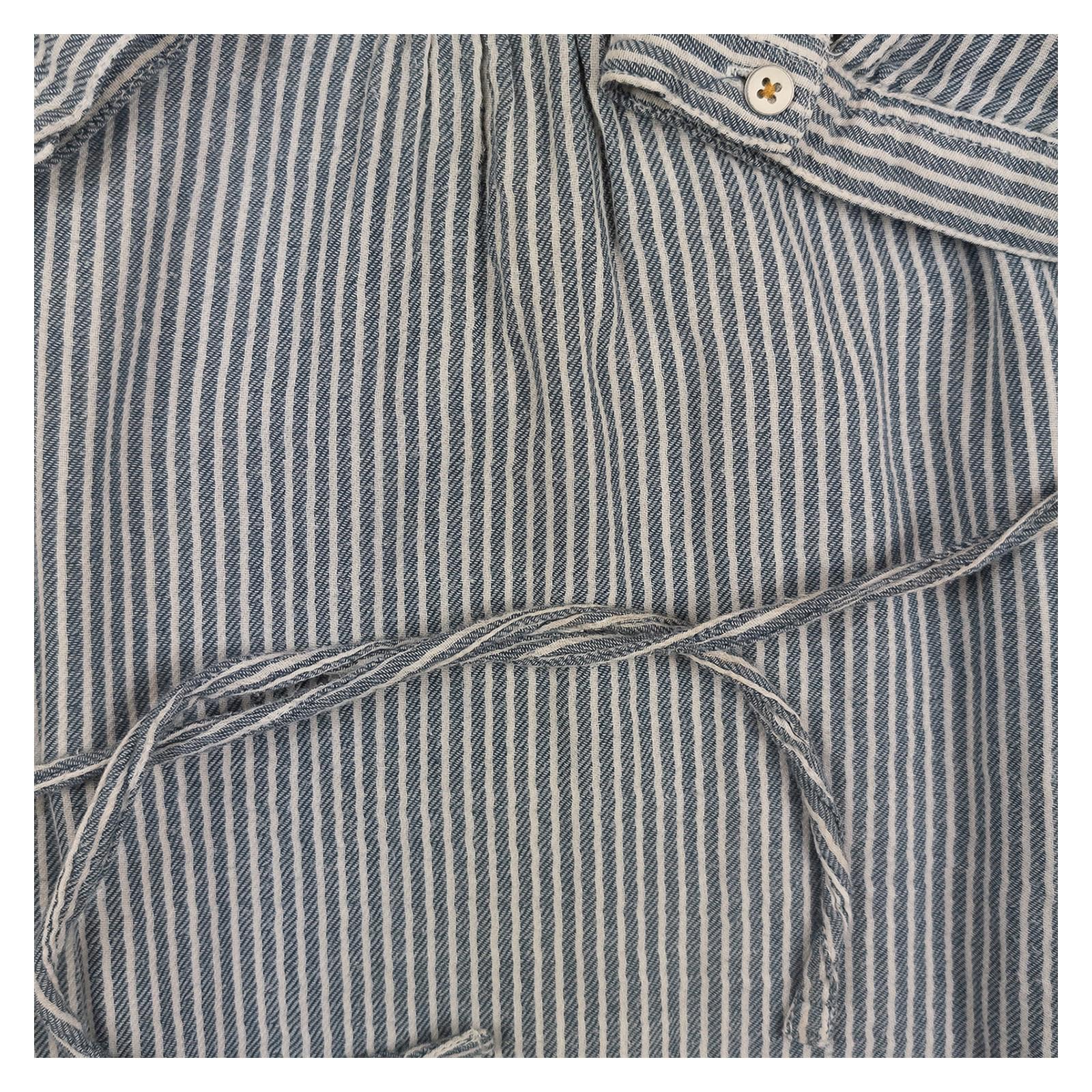FatFace Tunic Top UK 8 Blue White Stripe 100% Cotton Pockets Tie Belt by Fat Face – | RewearableUK