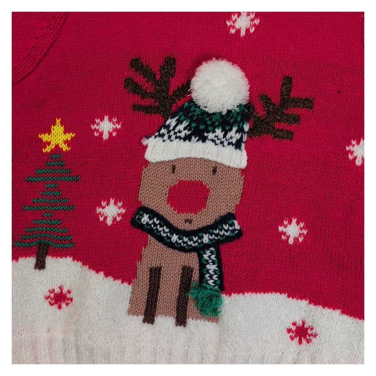 F&F Baby Boys Reindeer Christmas Jumper 0-3 Months Red New with Tags – Christmas Jumper product photo 2 | RewearableUK