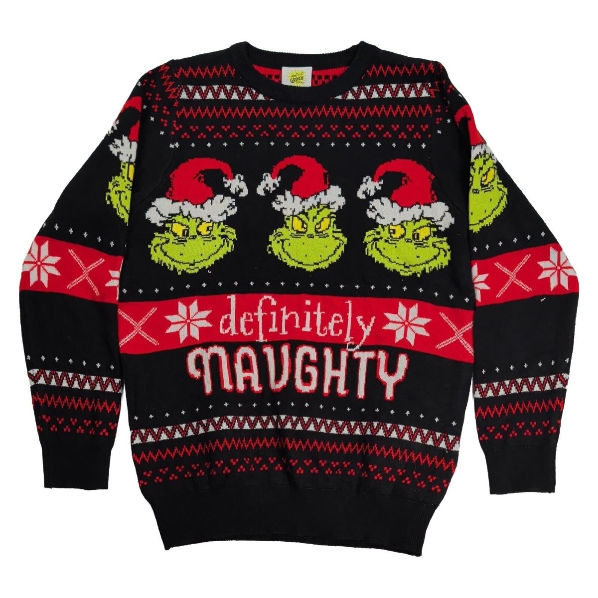 F&F The Grinch Christmas Jumper 11-12 years Black Definitely Naughty Kids Xmas – product photo 1 | RewearableUK