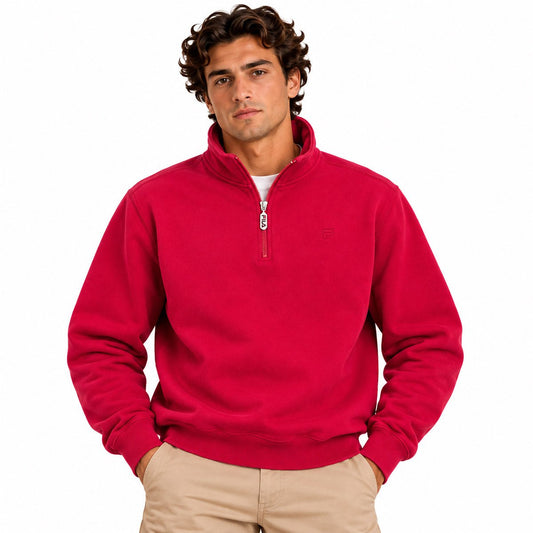 Fila Unisex Pink Quarter Zip Jumper M Stains – Jumper product photo 1 | RewearableUK