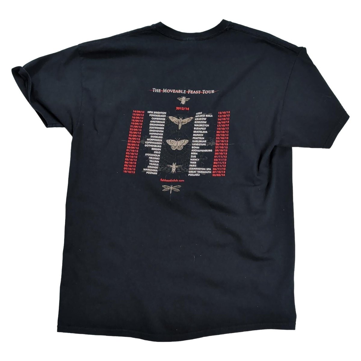 Fish Marillion Moveable Feast Tour 2013/14 T-Shirt XL Black Gildan Prog Rock Tee – product photo 2 | RewearableUK