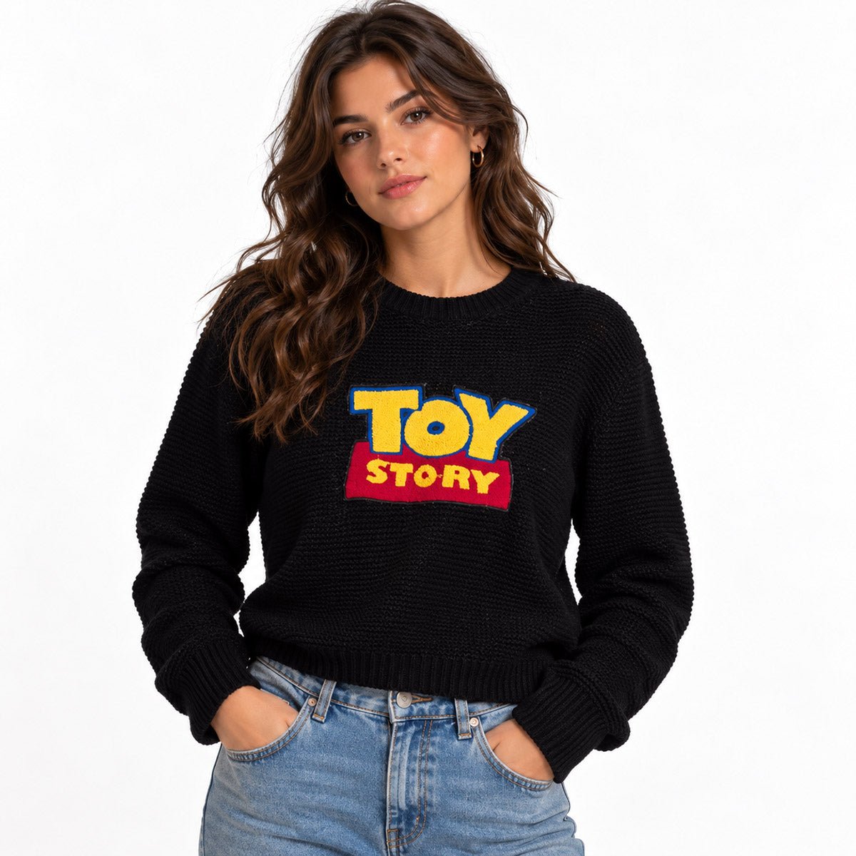 Forever 21 Women's Black Toy Story Knit Jumper S – Jumper product photo 1 | RewearableUK