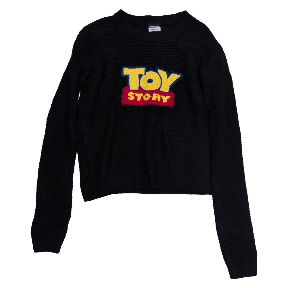 Forever 21 Women's Jumper Small Black Toy Story Embroidered Graphic Knit – product photo 2 | RewearableUK