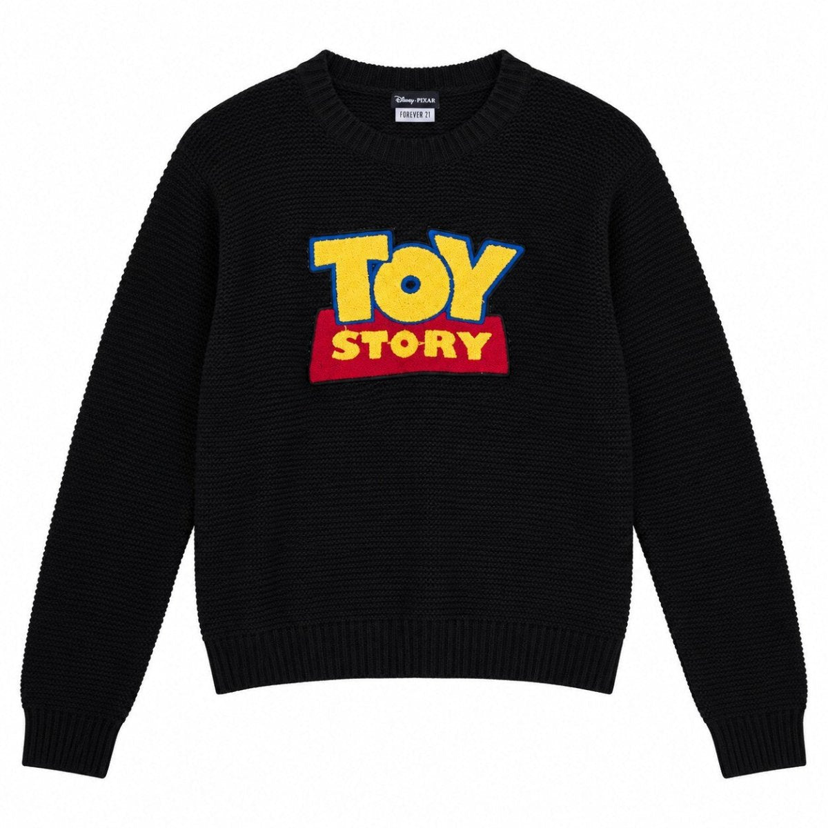 Forever 21 Women's Jumper Small Black Toy Story Embroidered Graphic Knit – product photo 1 | RewearableUK