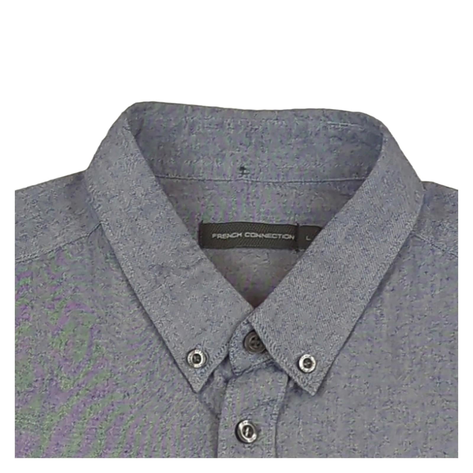 French Connection  Oxford Shirt Size Large Men’s Blue Cotton Long Sleeve Button Up Casual Smart Top shirt RewearableUK