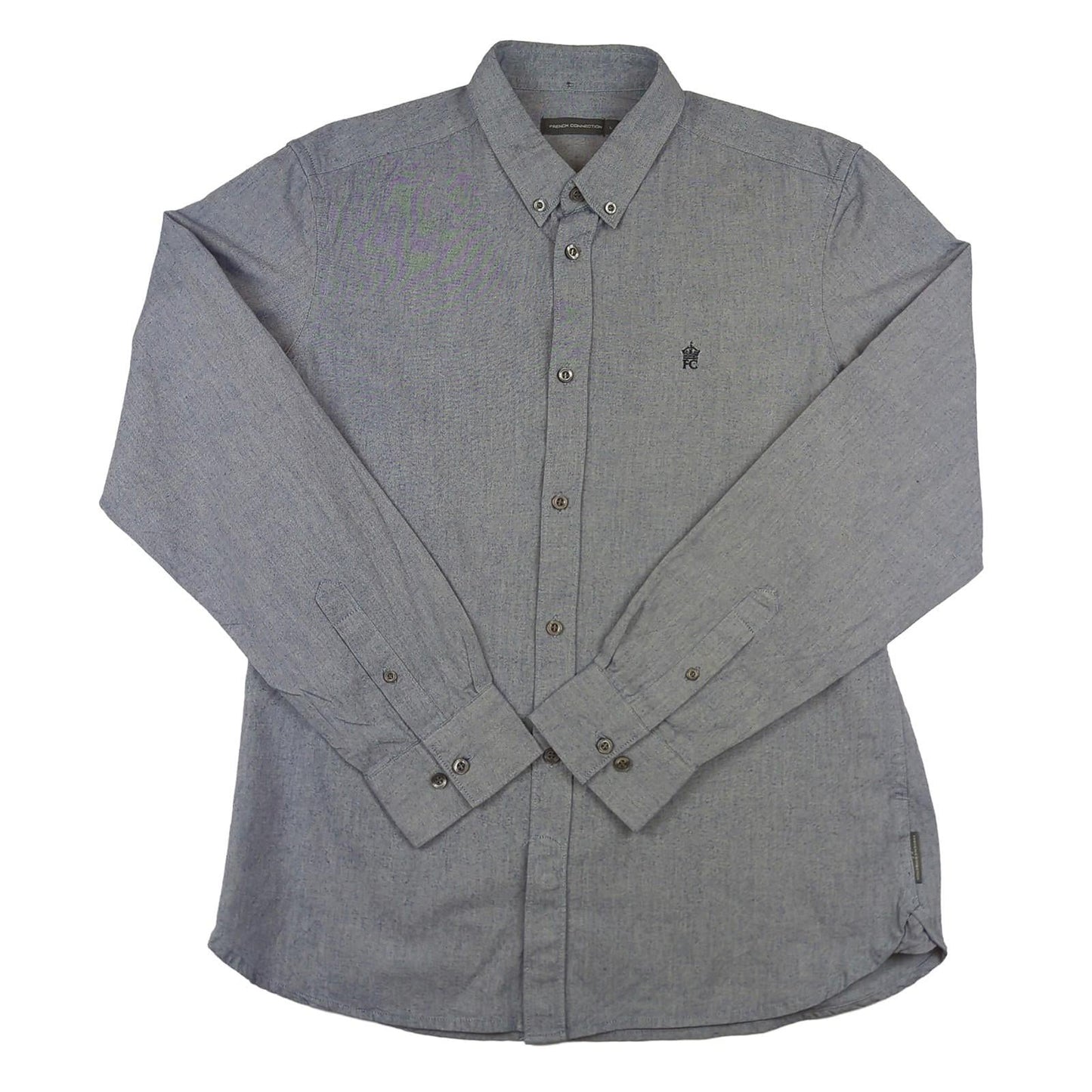 French Connection  Oxford Shirt Size Large Men’s Blue Cotton Long Sleeve Button Up Casual Smart Top shirt RewearableUK