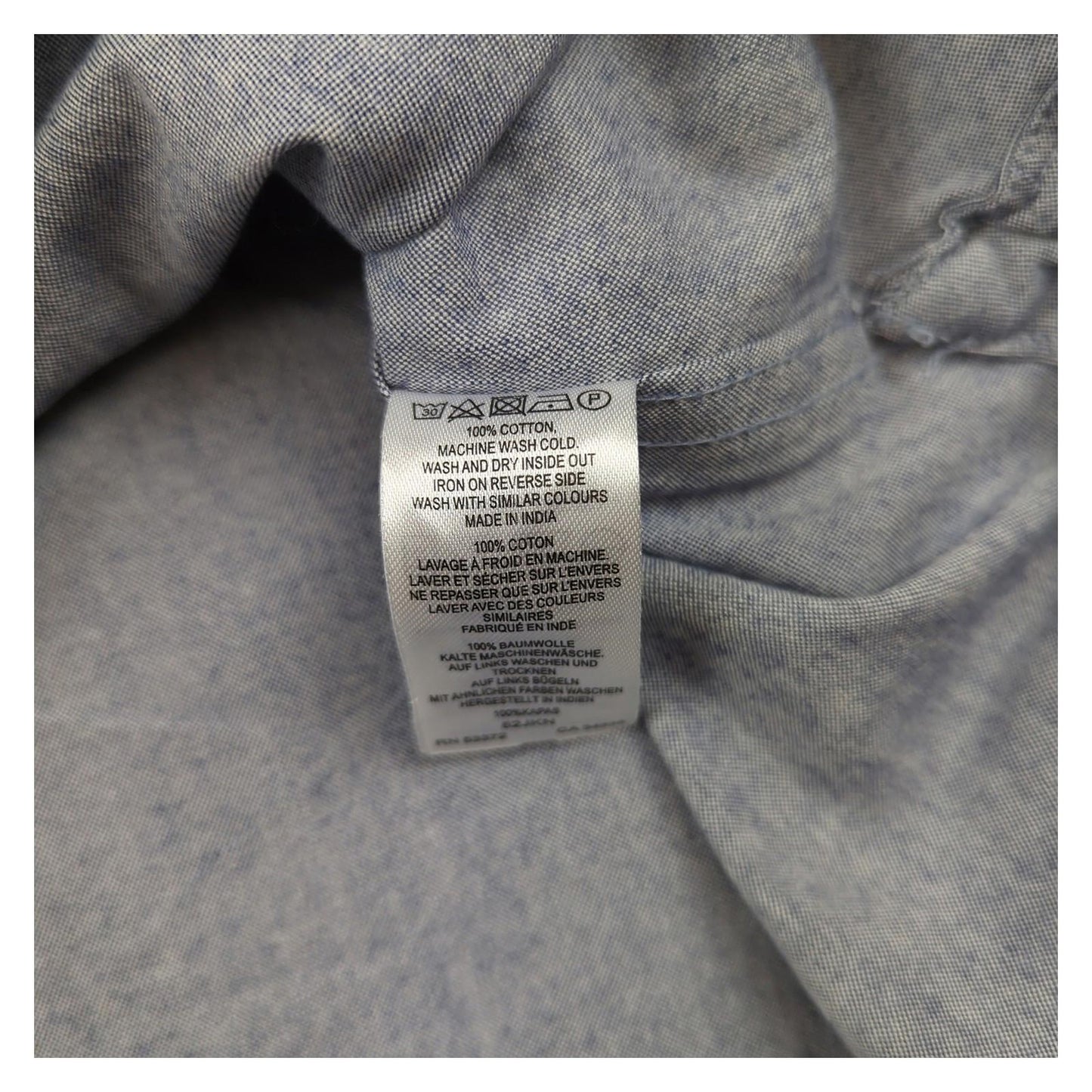 French Connection Oxford Shirt Size Large Men’s Blue Cotton Long Sleeve Button Up Casual Smart Top shirt RewearableUK