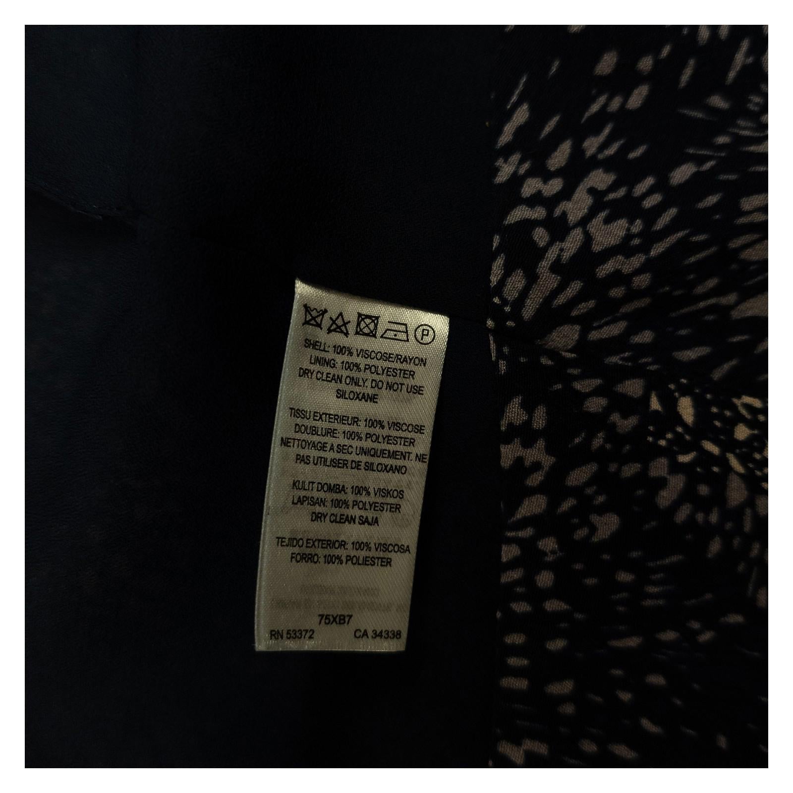 French Connection Woman Abstract Kimono Jacket Size M/L Viscose Open Front Black by French Connection – | RewearableUK