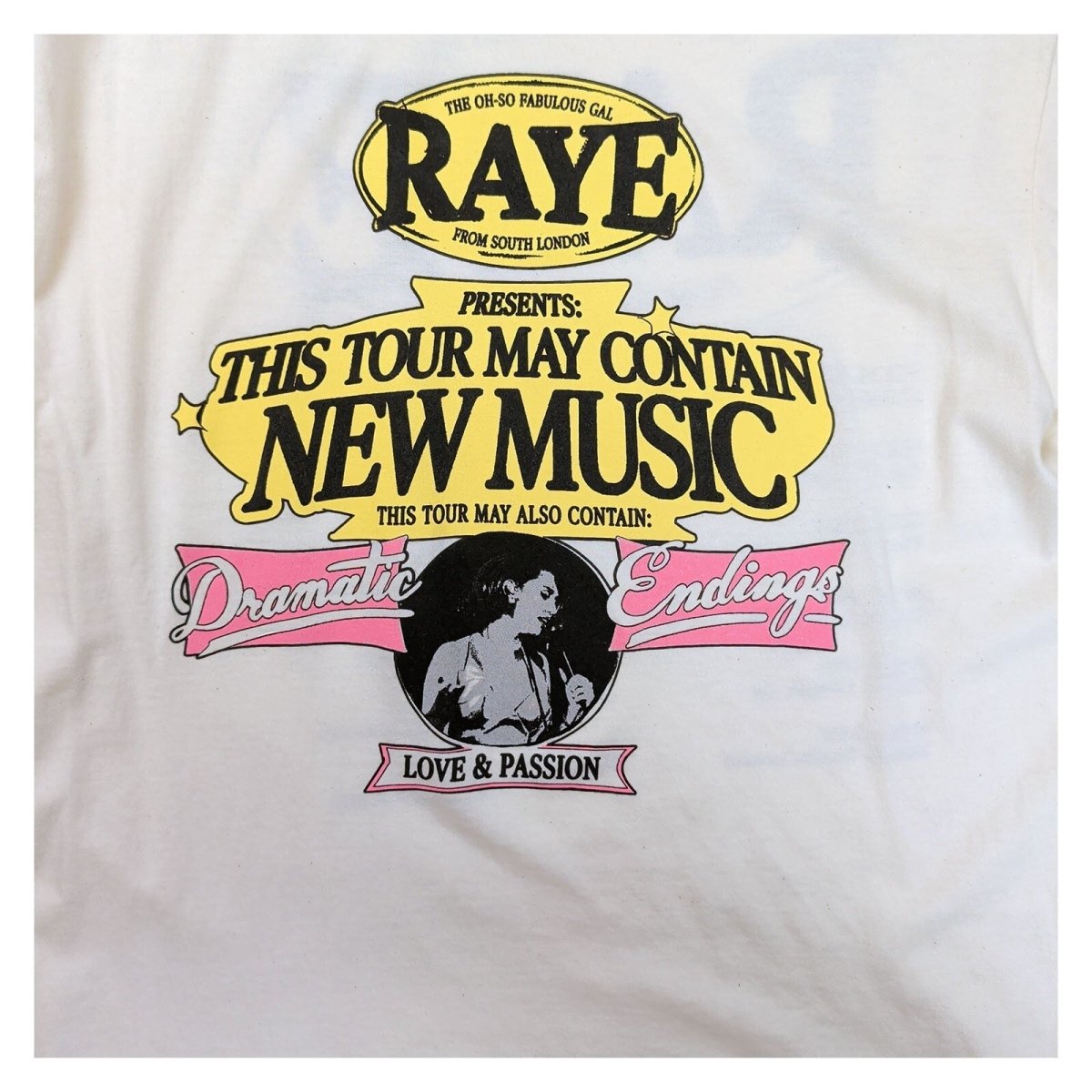 Fruit of the Loom Unisex T-Shirt L Cream Raye Tour Graphic – product photo 3 | RewearableUK