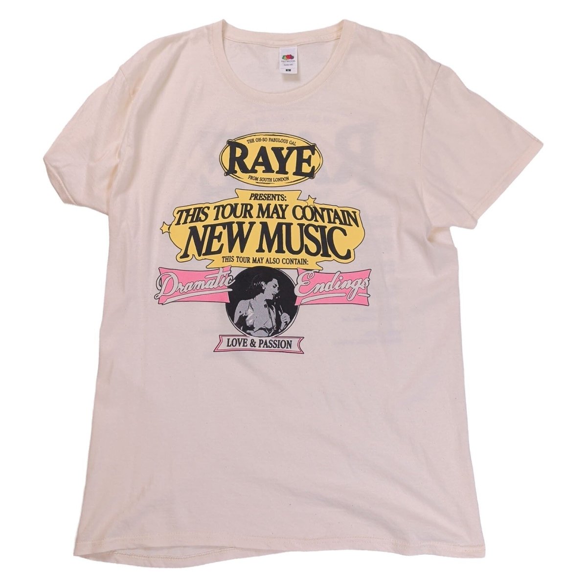 Fruit of the Loom Unisex T-Shirt L Cream Raye Tour Graphic – product photo 1 | RewearableUK