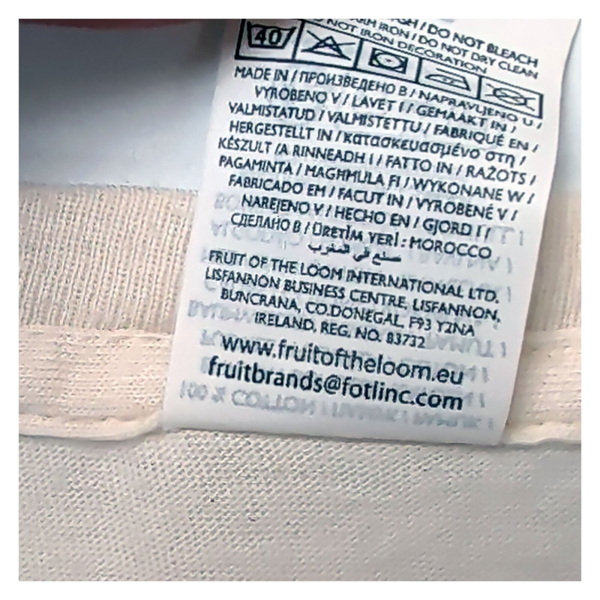 Fruit of the Loom Unisex T-Shirt L Cream Raye Tour Graphic – product photo 6 | RewearableUK