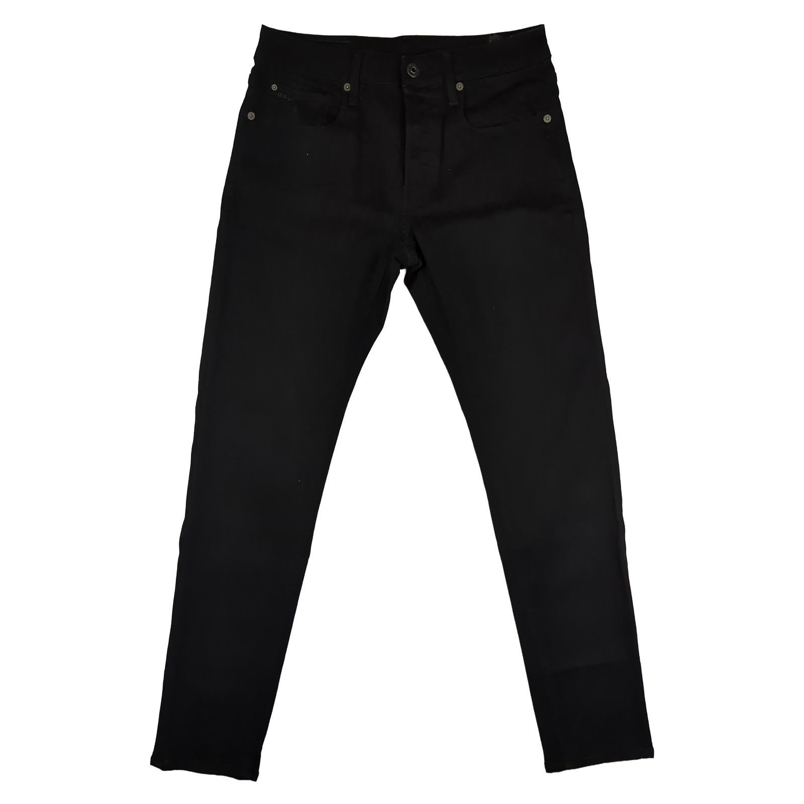 G - Star G - Star RAW 3301 Jeans Mens W30 L32 Slim Fit Black Denim Trousers Used JEANS RewearableUK
